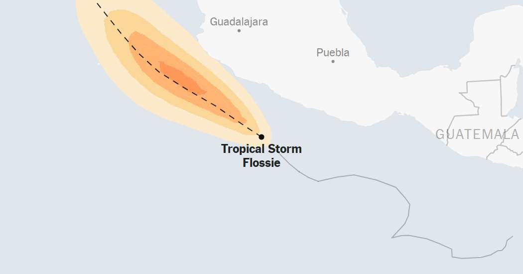 Mapa: Seguimiento de la tormenta tropical Flossie