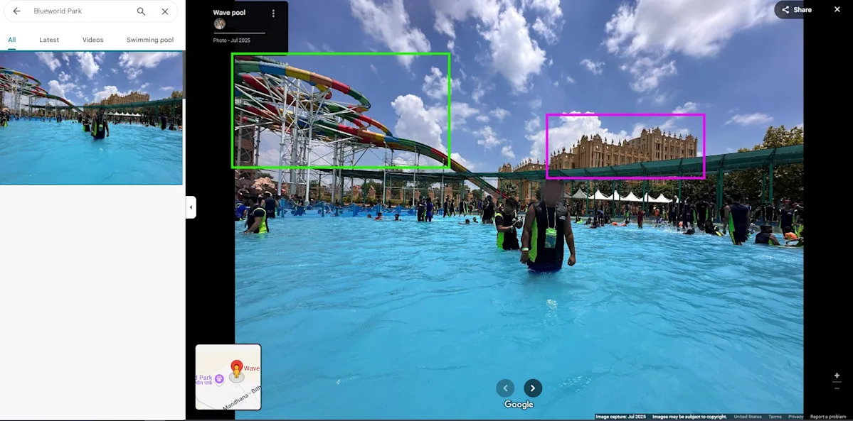 Imágenes del parque de atracciones indio tergiversado como mostrando Canadá