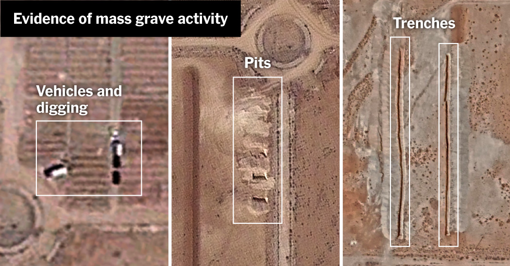 Cómo el régimen de Assad enterró a sus víctimas en una tumba de misa en Siria