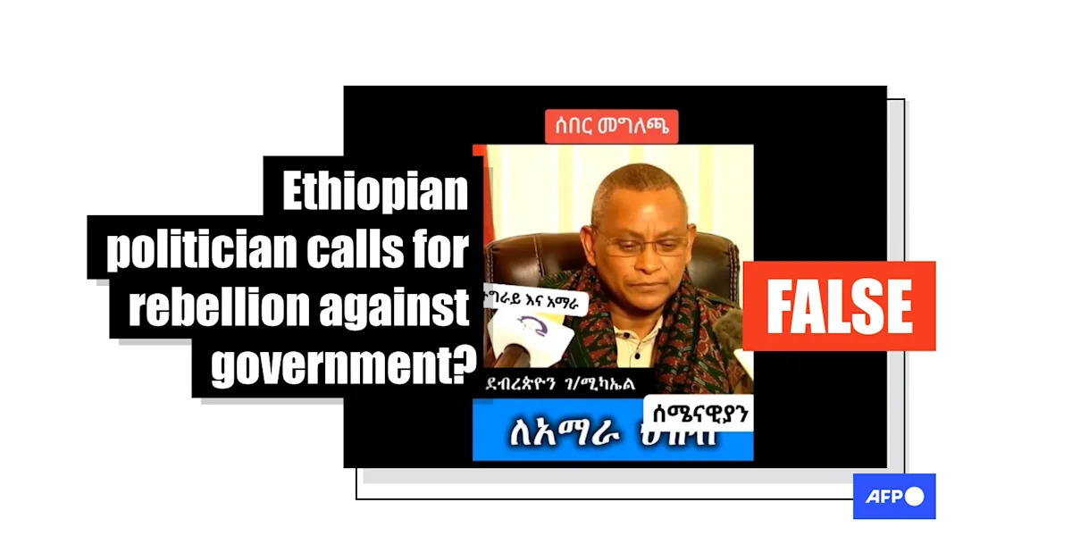 Video antiguo no muestra a un político de Tigray declarando una nueva guerra contra el gobierno etíope