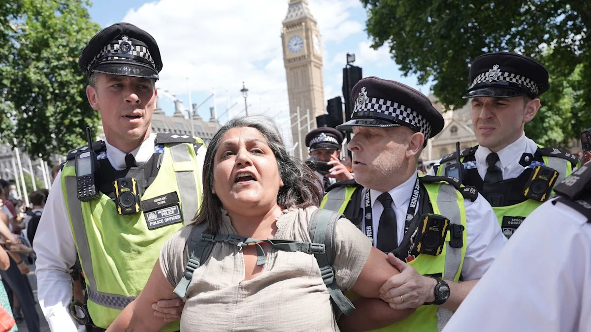 Más de 150 arrestos en Palestine Action Ban Protest