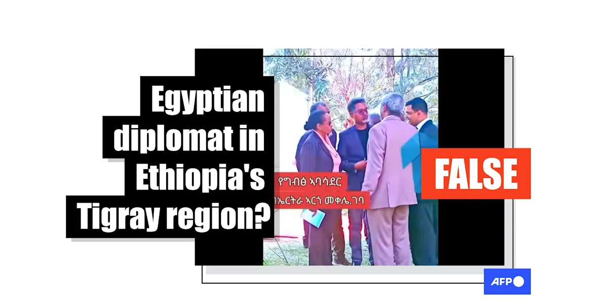 El clip muestra a un médico indio, no a un diplomático egipcio, visitando la región de Tigray en Etiopía